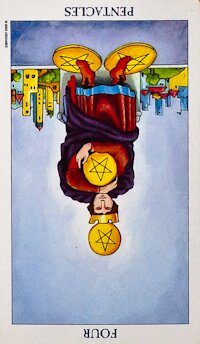 Four of Pentacles Tarot Card Meanings tarot card meaning
